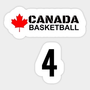 Canada Basketball Number 4 T-Shirt Design Gift Idea Sticker